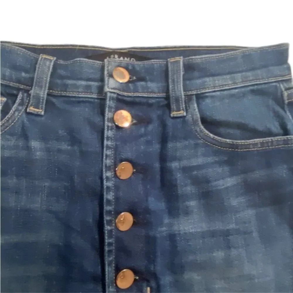 J Brand Rosalie Skirt Isolated EUC mini skirt raw hem Sz 25 - Picture 4 of 9